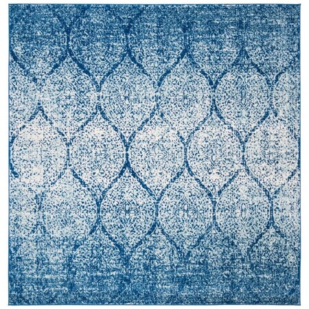 Safavieh 5 ft. 3 in. x 5 ft. 3 in. Madison Power Loomed Square Area Rug Navy & Blue MAD604N-5SQ